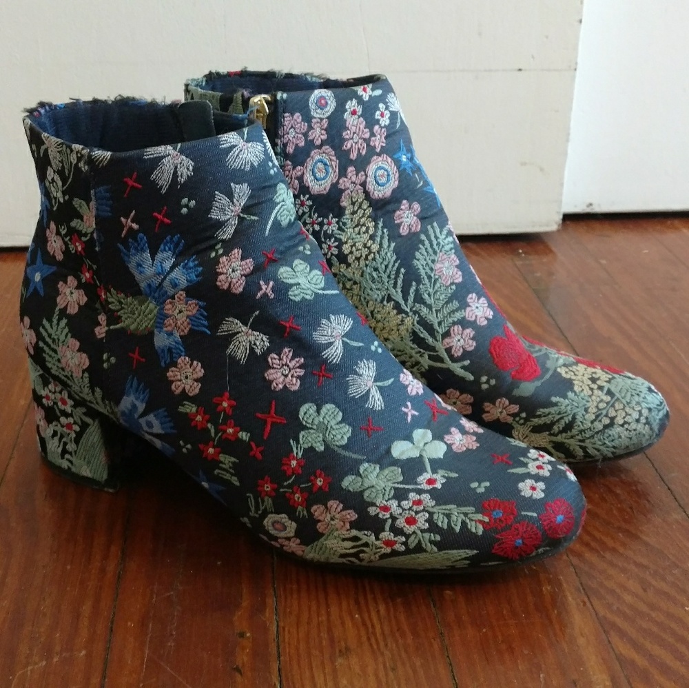 Embroidered Bootie